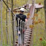 Rope bridge at Ozone Zipline Adventures