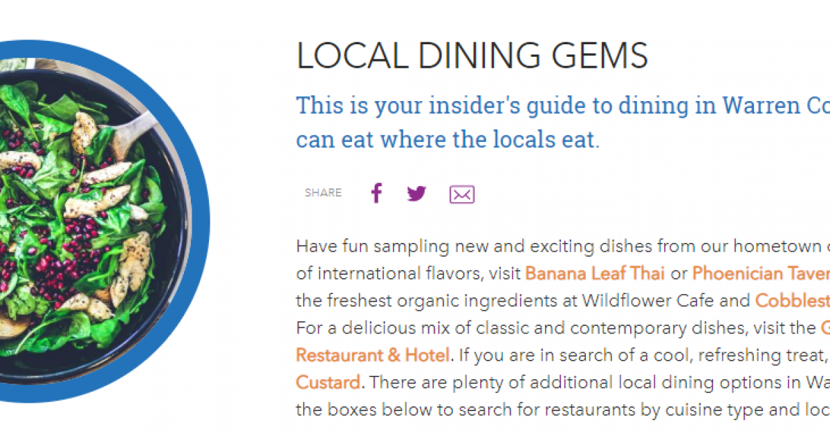 Dine in Warren County | Local Restaurants